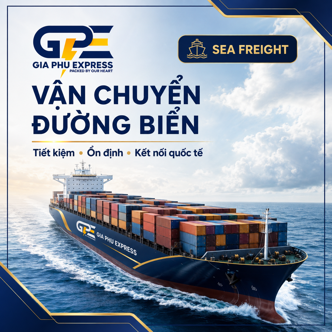 Minh họa phương &aacute;n vận chuyển đường biển quốc tế